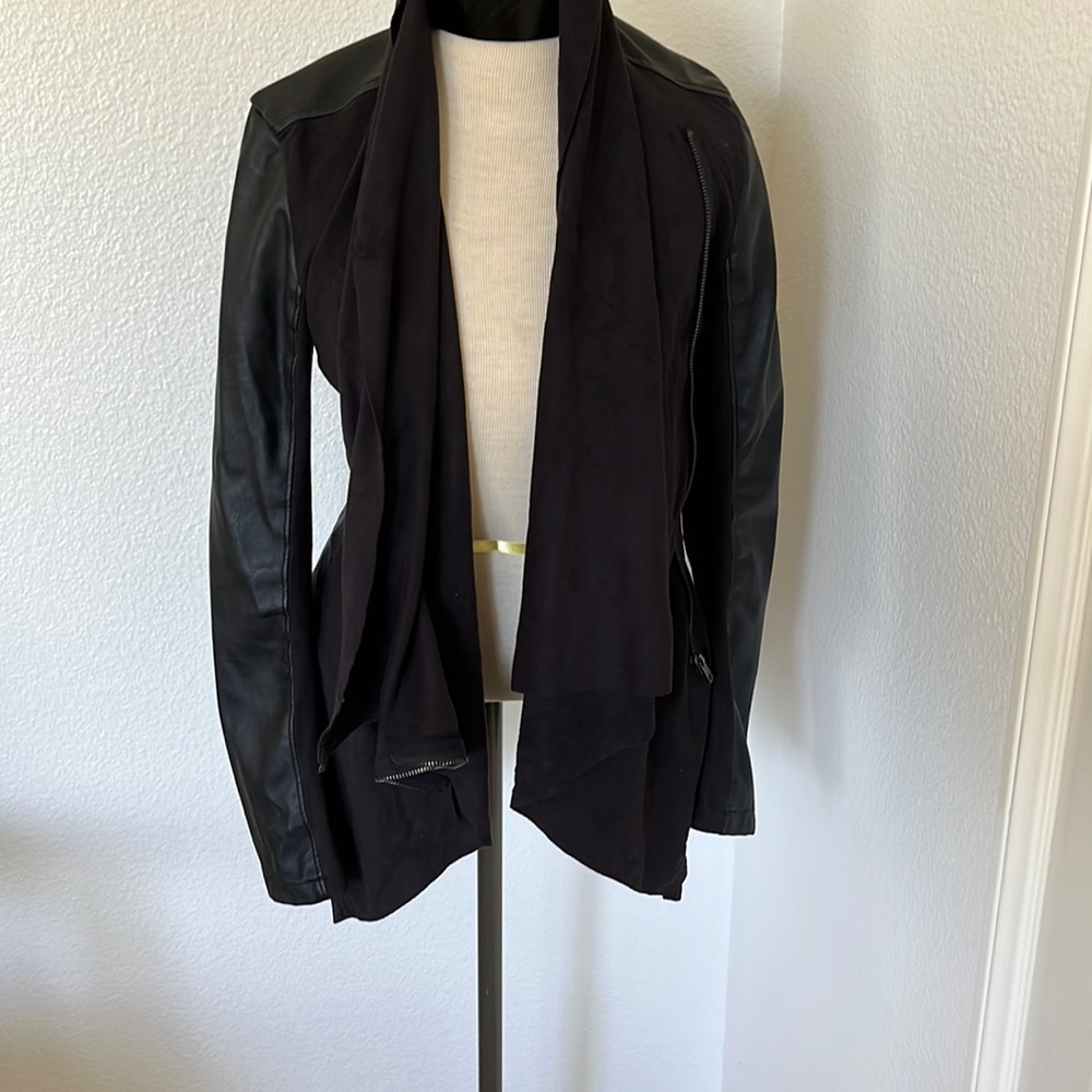 Blank nyc faux leather and suede jacket
